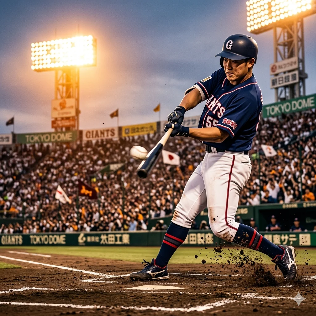 Player hitting ball in game action