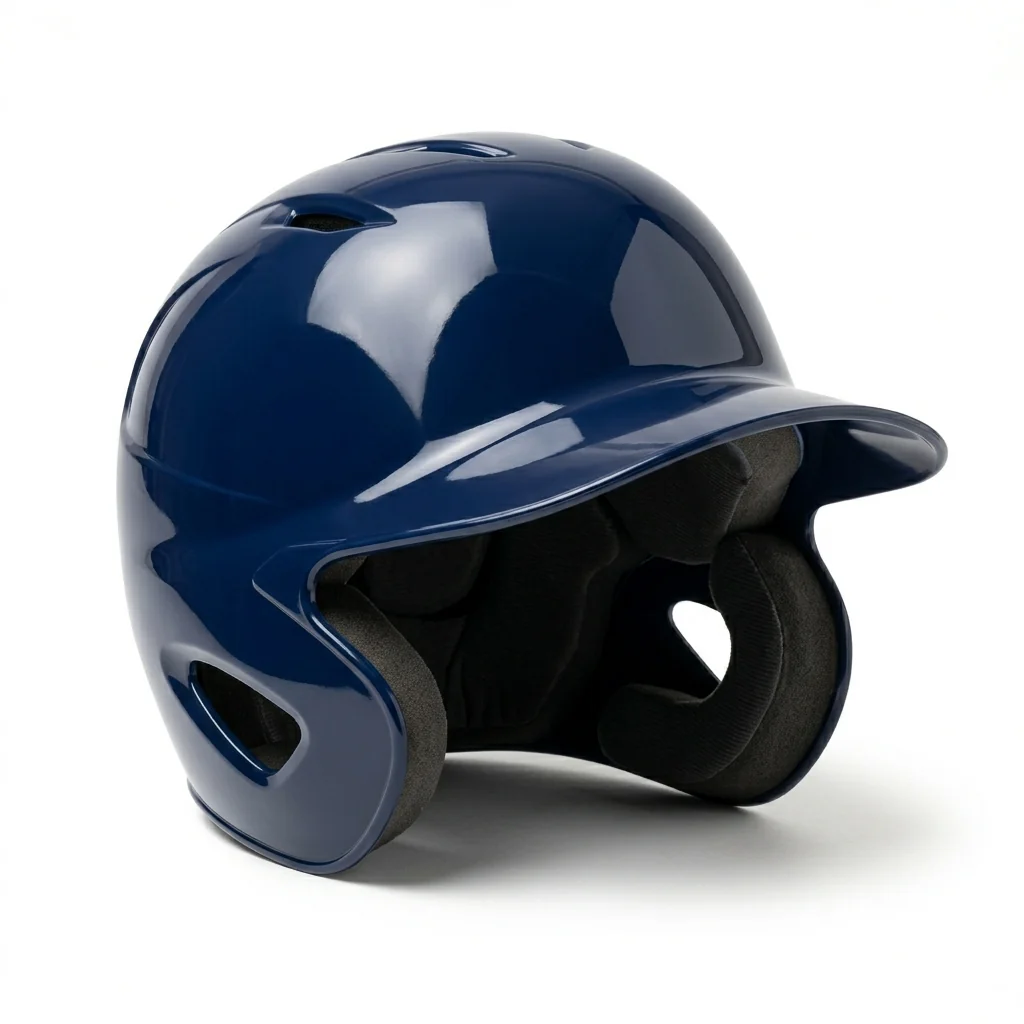 Baseball equipment set on white background
